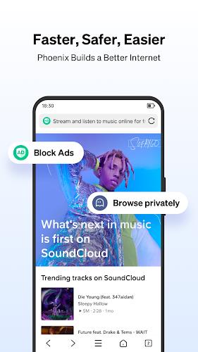 Phoenix Browser - Fast & Safe ဖန်သားပြင်ဓာတ်ပုံ 1