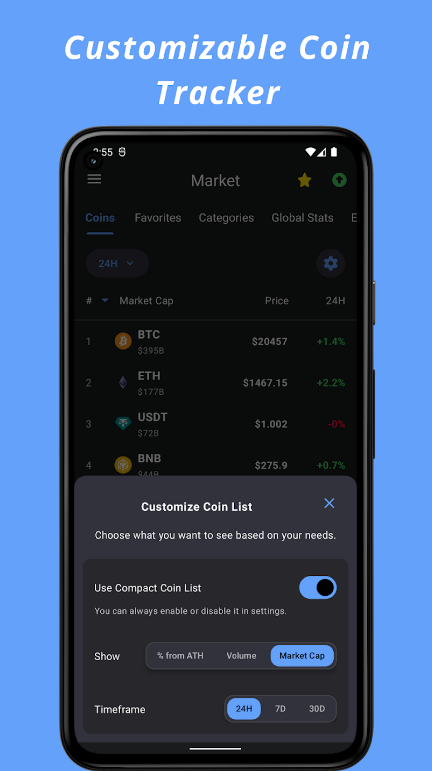 Crypto Hub Coin Stats Tracker Zrzut ekranu 2