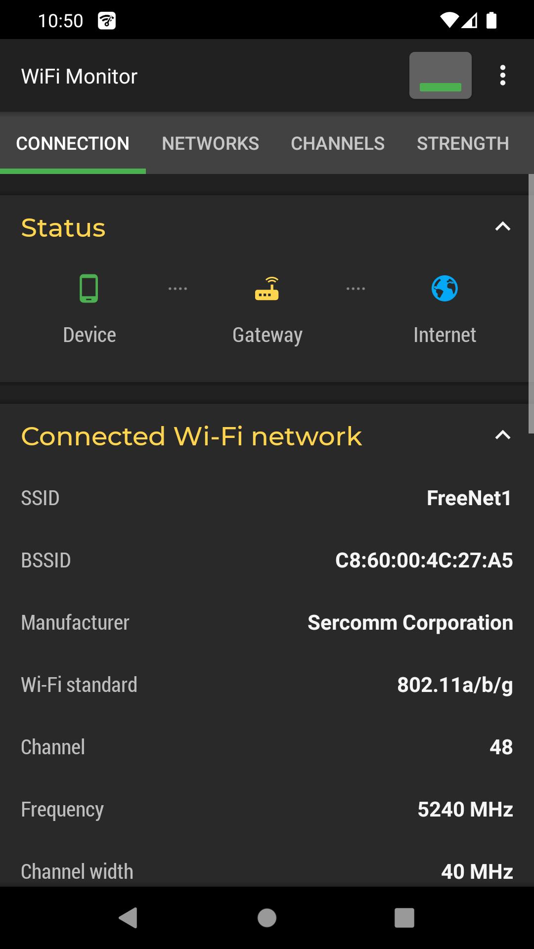 WiFi Monitor: analizador neto Captura de pantalla 0