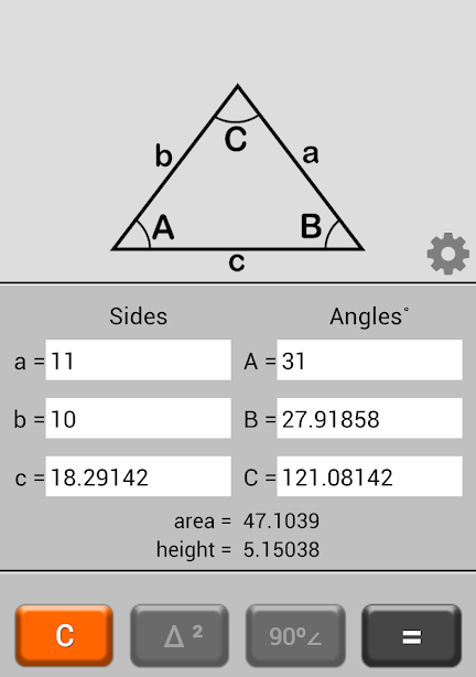 Triangle Calculator Capture d'écran 0