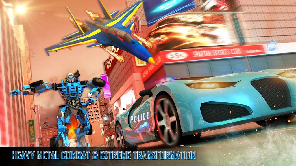 Police Air Jet Multi Robot Shooting Game 스크린샷 2