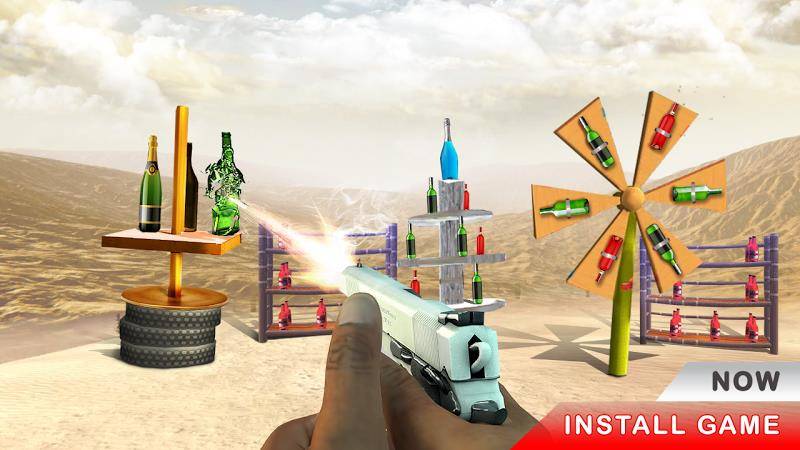 Gun Bottle Shooting game স্ক্রিনশট 1