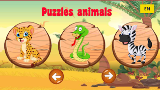 Puzzle animals for kids Captura de pantalla 0