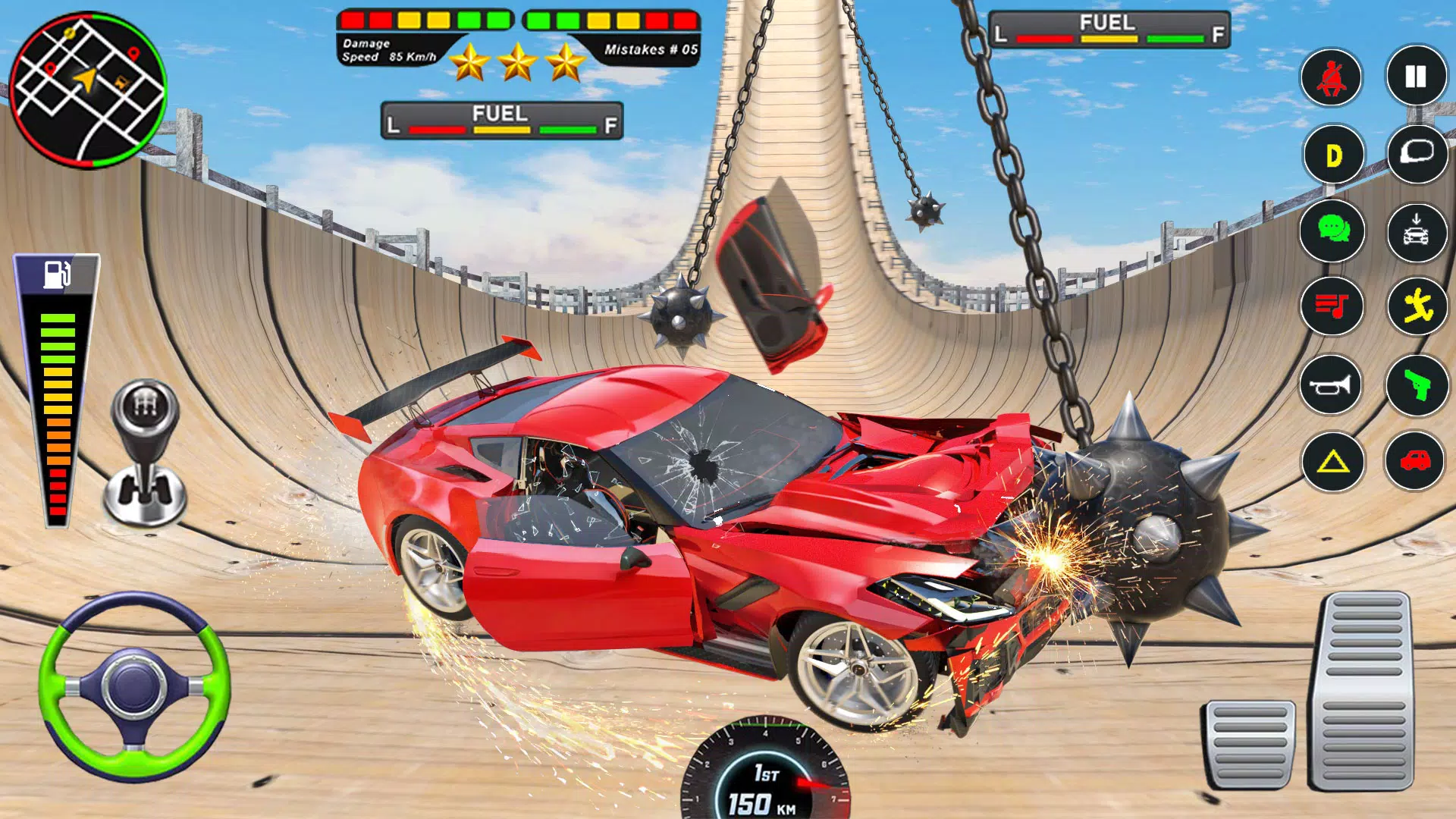 Mega Ramp Car Crash Simulator Ekran Görüntüsü 1
