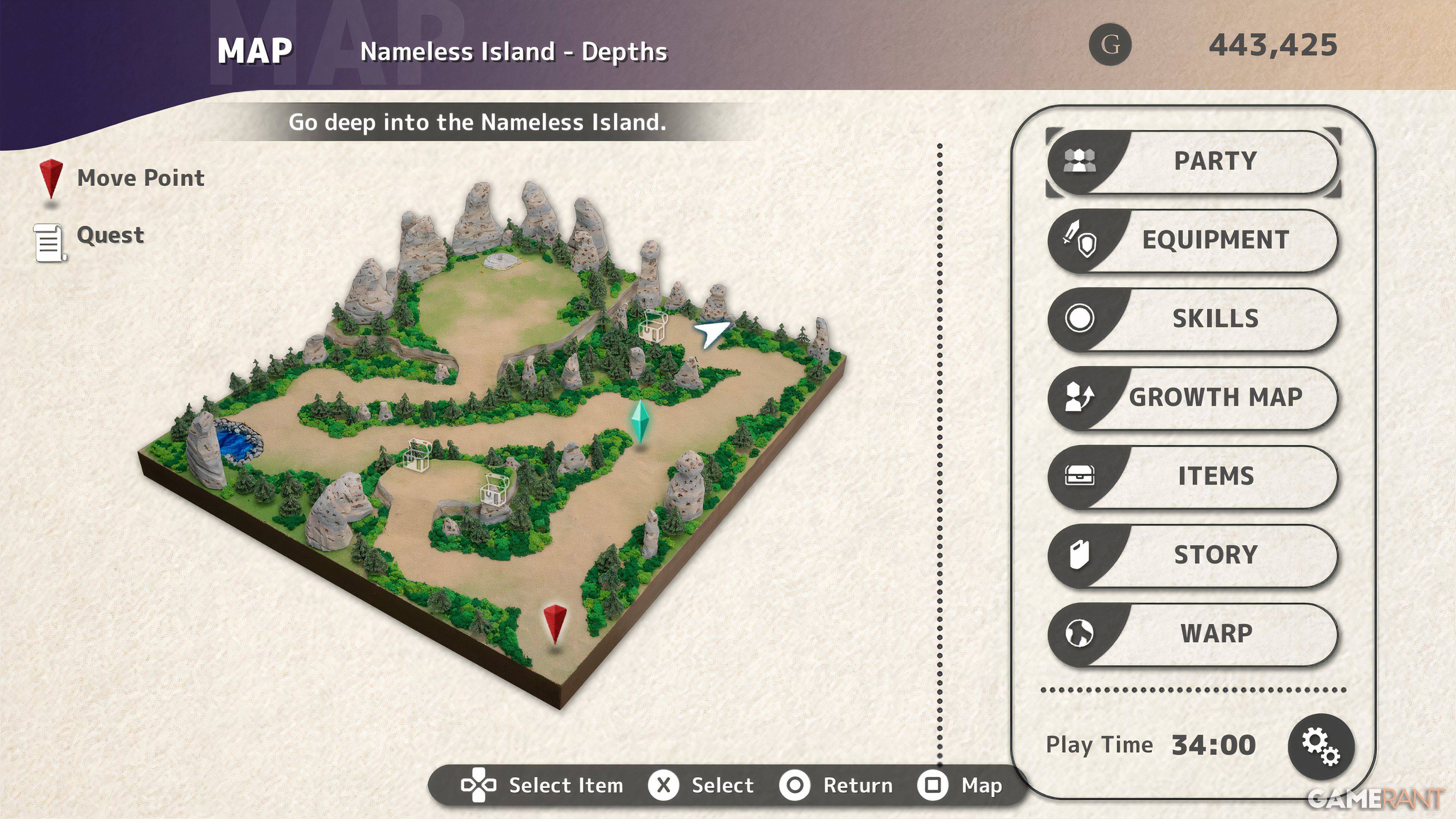 Nameless Island Map