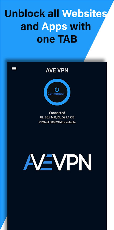 AVE VPN:Low Ping Vpn ဖန်သားပြင်ဓာတ်ပုံ 1