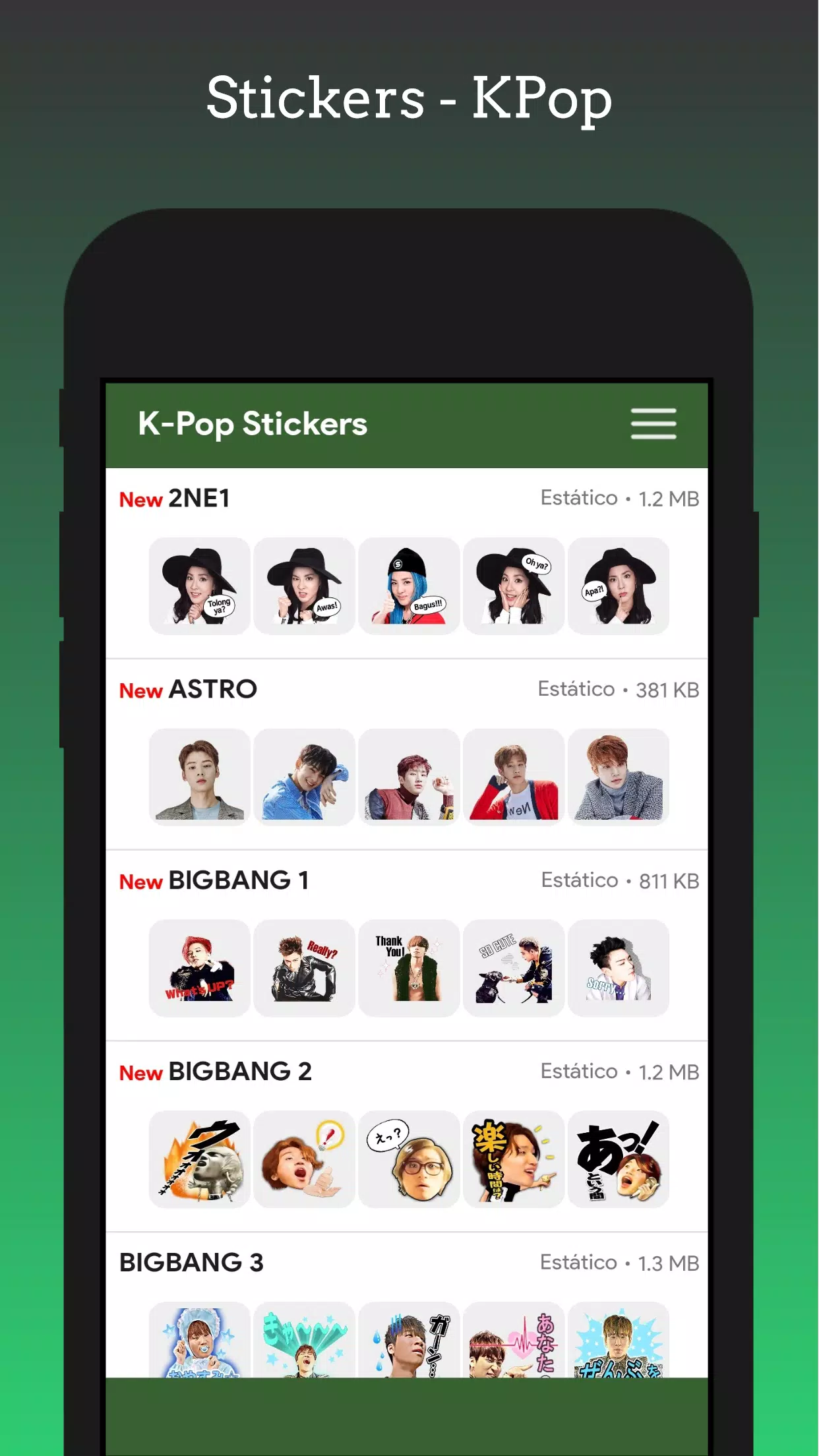 Stickers - KPop Korean BT24 Zrzut ekranu 0