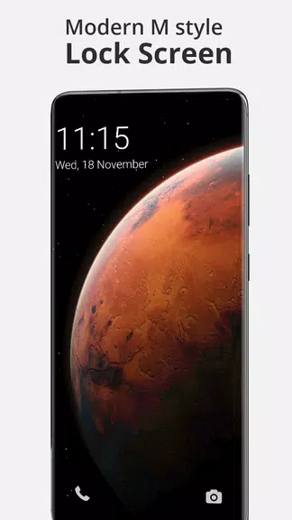 Modern Mi style Lock Screen Captura de pantalla 0