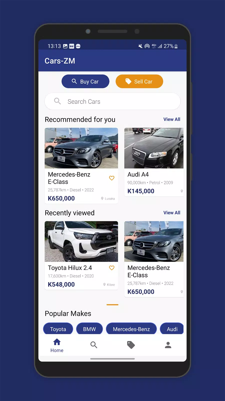 Cars Zambia - Buy & Sell Cars Schermafbeelding 1