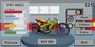 Indonesia Drag Bike Racing 3D Captura de pantalla 2