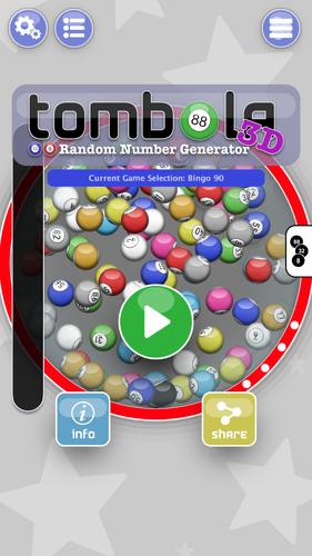 Tombola 3D - Number Generator ဖန်သားပြင်ဓာတ်ပုံ 0