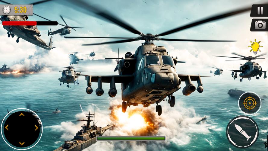 Gunship Battle Offline Game Captura de pantalla 0