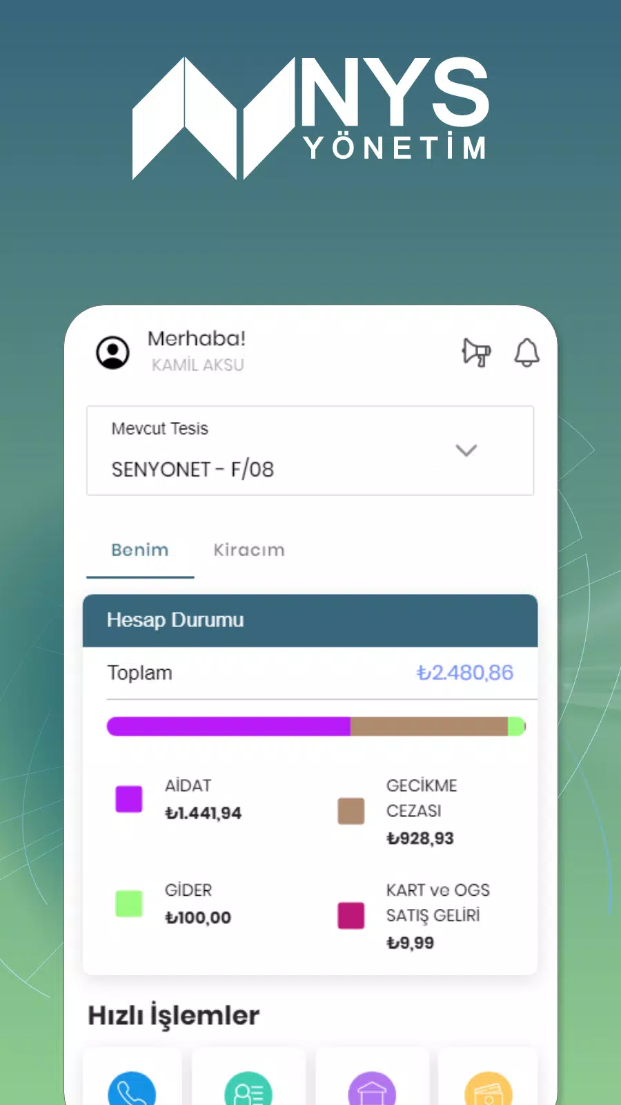 NYS Yönetim Capture d'écran 1