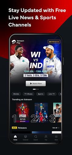 Xstream Play: Movies & Cricket Ảnh chụp màn hình 1