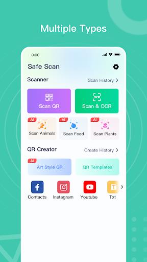 Safe QR OCR AI Scanner Creator Zrzut ekranu 1