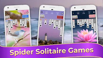 Spider Solitaire Classic Games 스크린샷 1