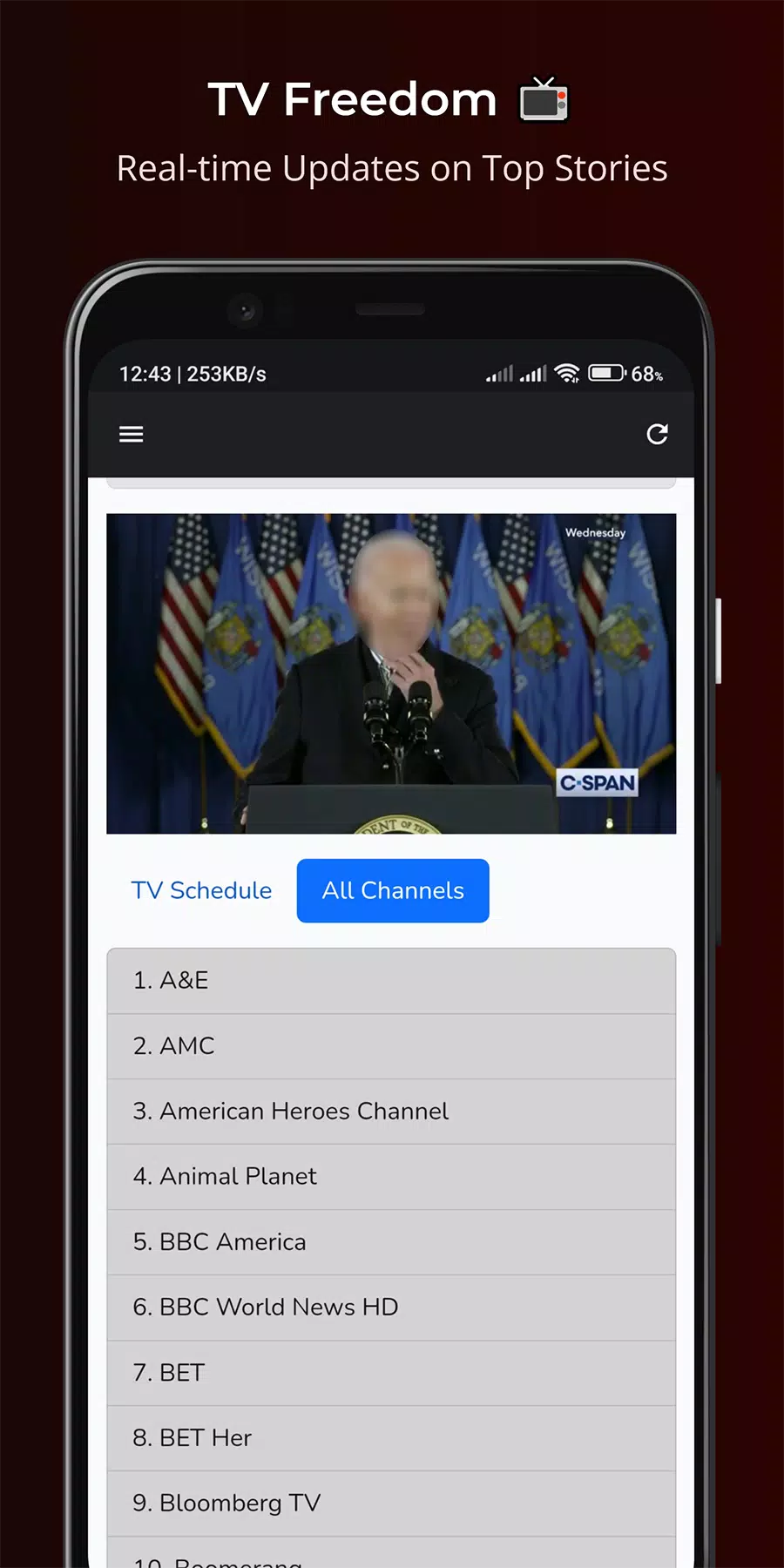 TheTVApp USA Live Ảnh chụp màn hình 0