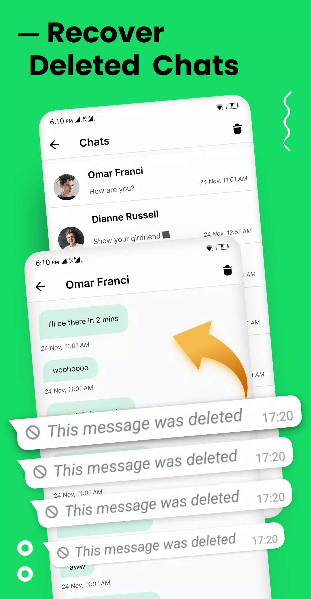 Delete Messages Recovery Tangkapan skrin 1