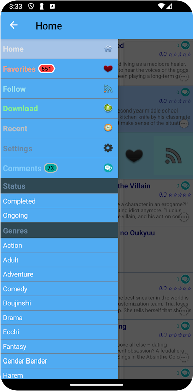 Manga World - Online Reader Tangkapan skrin 1