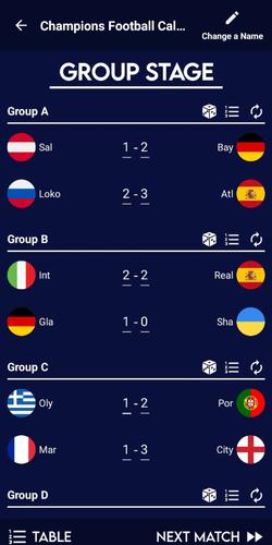 Champions Football Calculator Ekran Görüntüsü 1