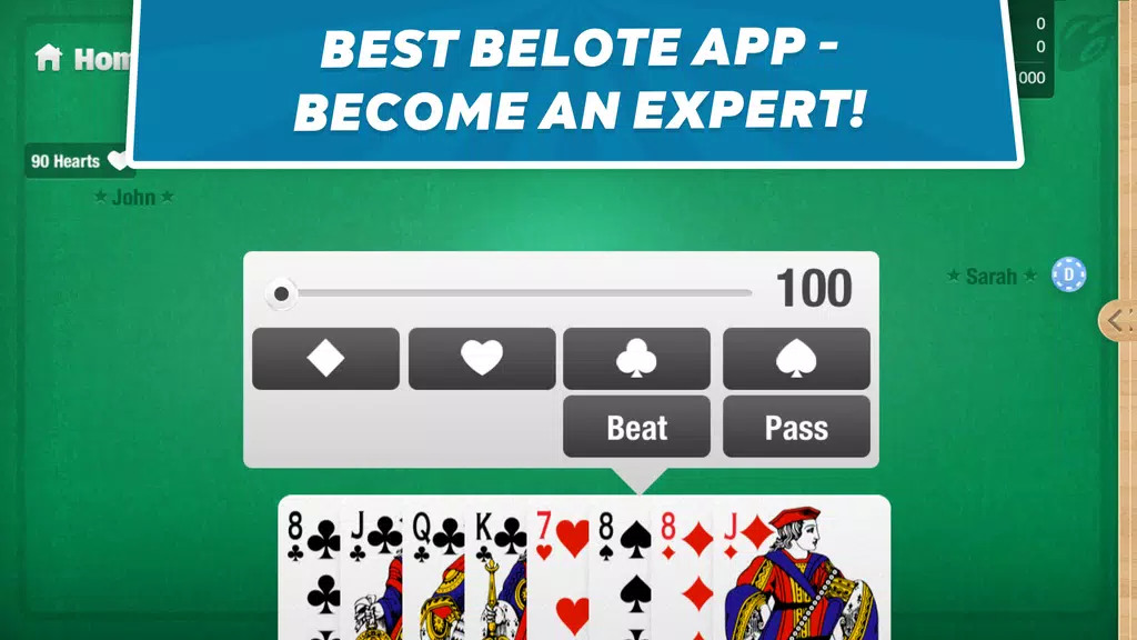 Belote Coinche - card game スクリーンショット 0
