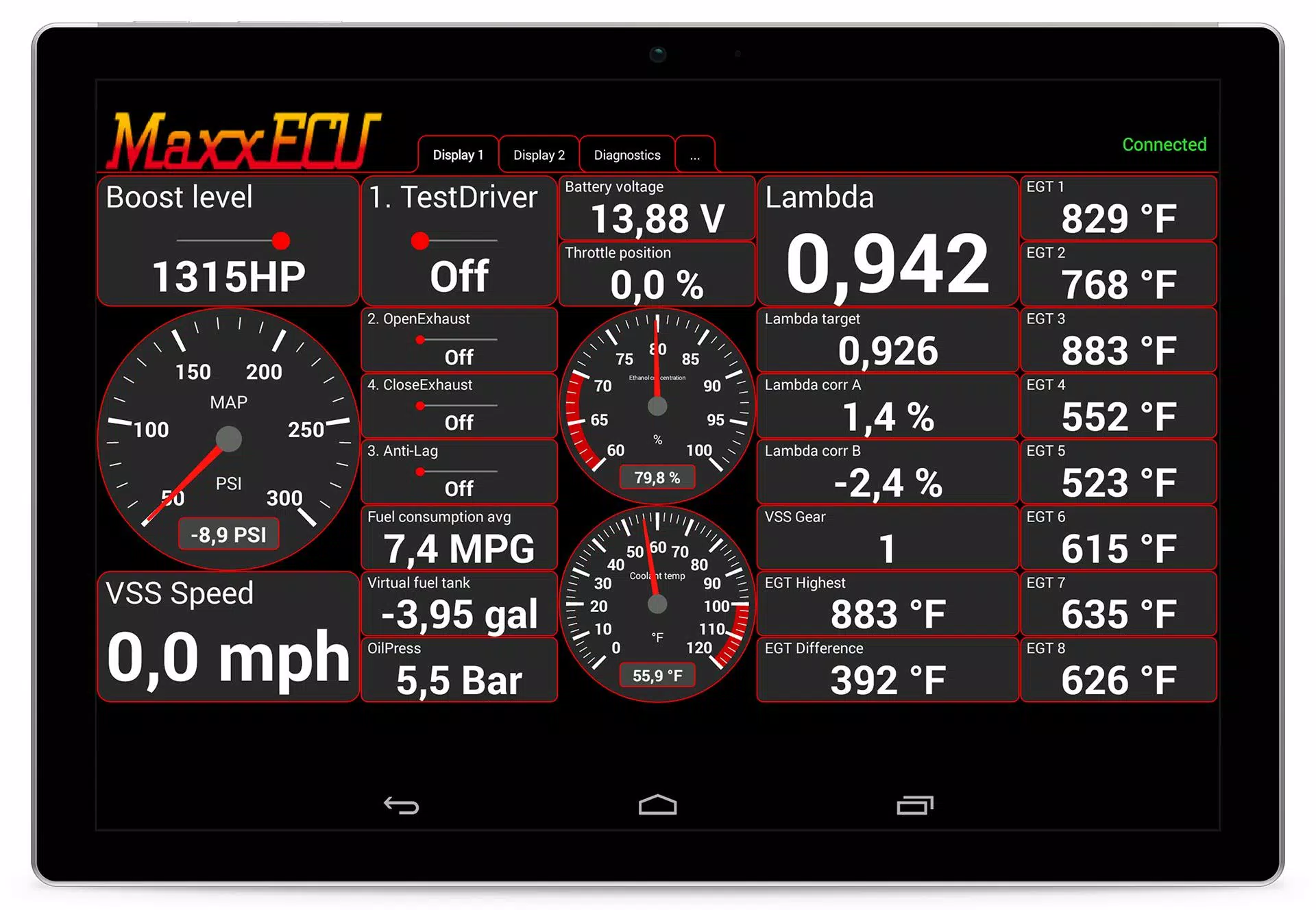 MaxxECU MDash Schermafbeelding 2