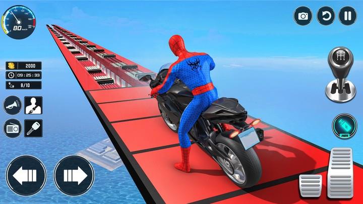 Superhero Bike Stunt Games GT Tangkapan skrin 0