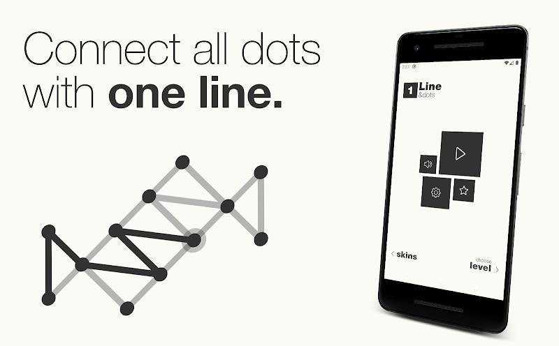 1Line & dots. Puzzle game. Screenshot 0