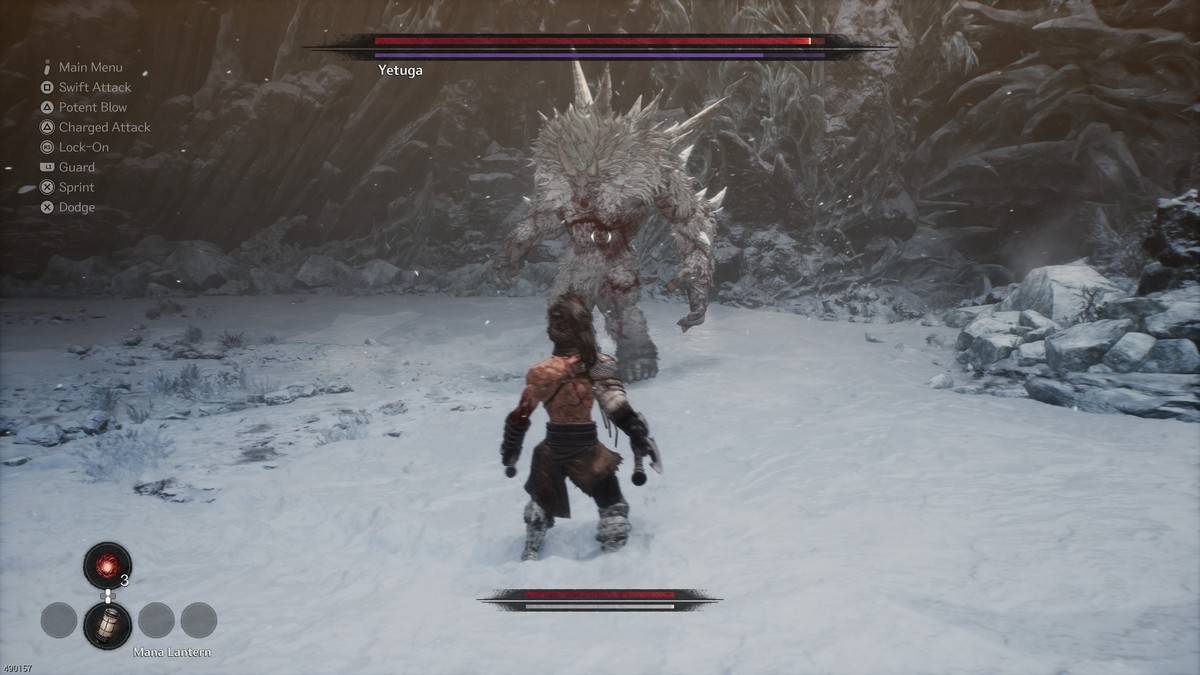 Yetuga boss battle in The First Berserker: Khazan