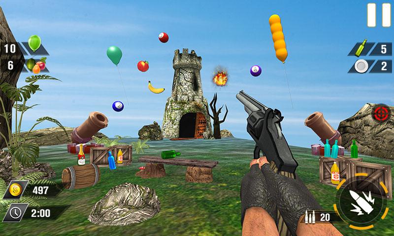 Schermata Bottle Gun Shooter Game Mod 1