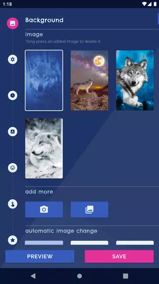 Night Wolf Live Wallpaper ဖန်သားပြင်ဓာတ်ပုံ 0