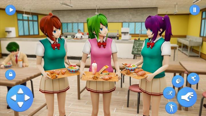 Anime Highschool Girl Life Sim Captura de tela 2