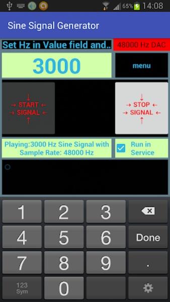 Sine SignalnGenerator ภาพหน้าจอ 2