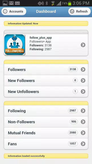 Followers+ for Twitter स्क्रीनशॉट 0