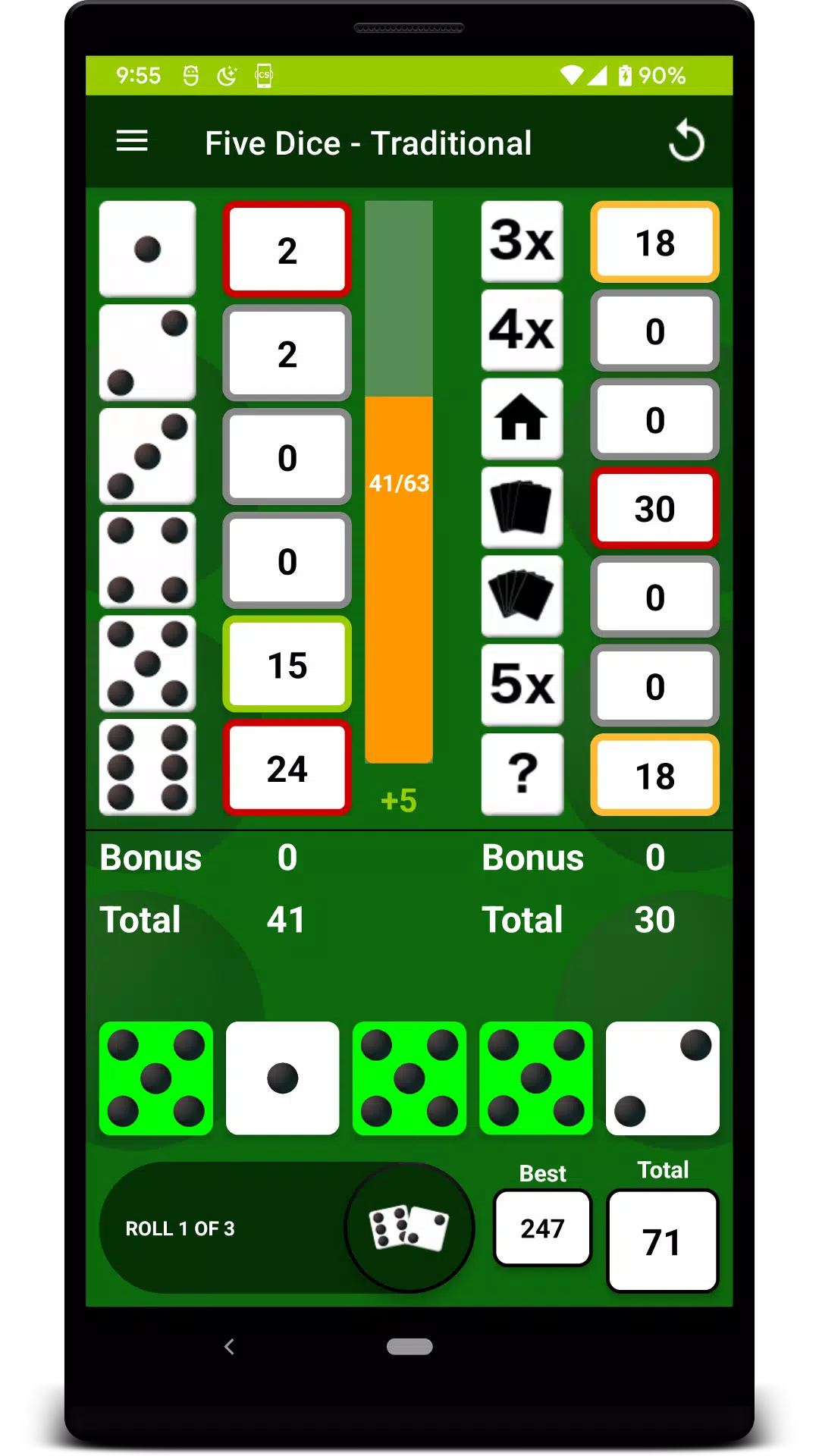 Five Dice Zrzut ekranu 1