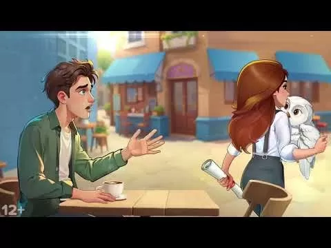 Fable Town gameplay showcasing colorful match-three puzzles and magical town restoration