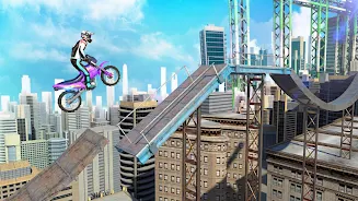 Bike Stunts 3D - Rooftop Chall Captura de pantalla 1