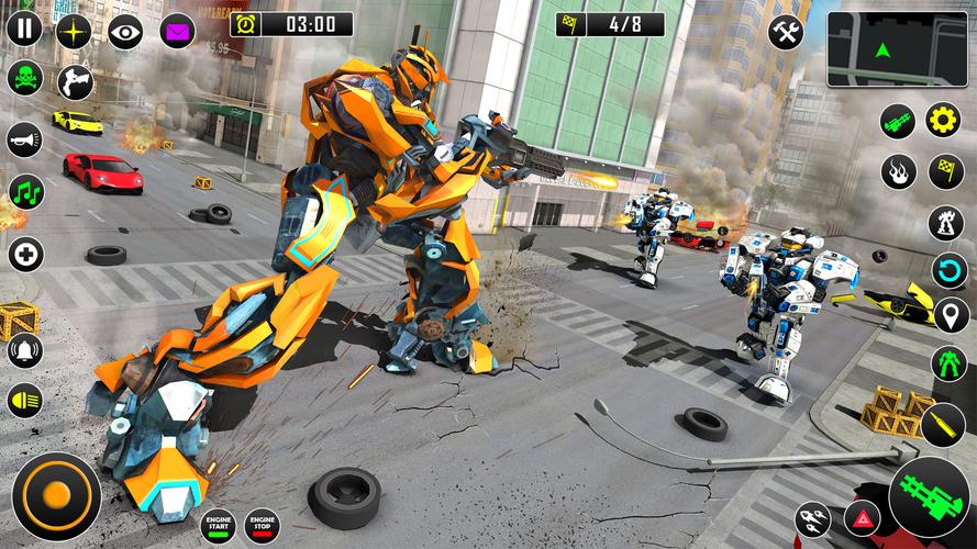 Shark Robot Car Game 3d Screenshot 3