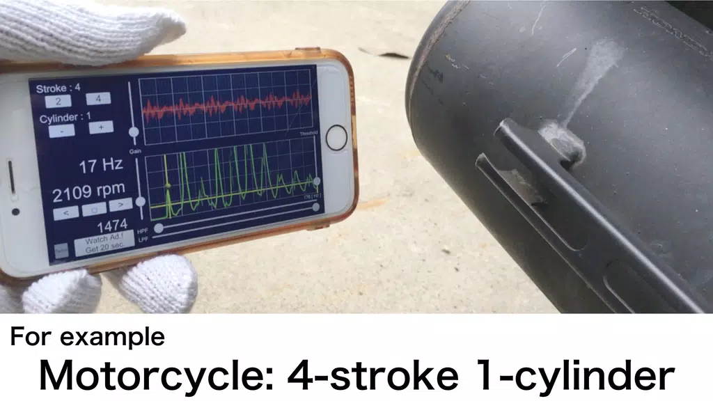 Engine Sound Analyzer:RPM Calc Captura de tela 1