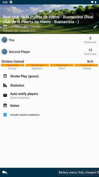 Golf Pad: Golf GPS & Scorecard ဖန်သားပြင်ဓာတ်ပုံ 0