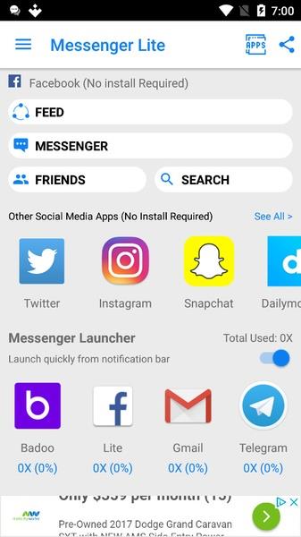 Messenger Pro Lite for Messages Zrzut ekranu 0