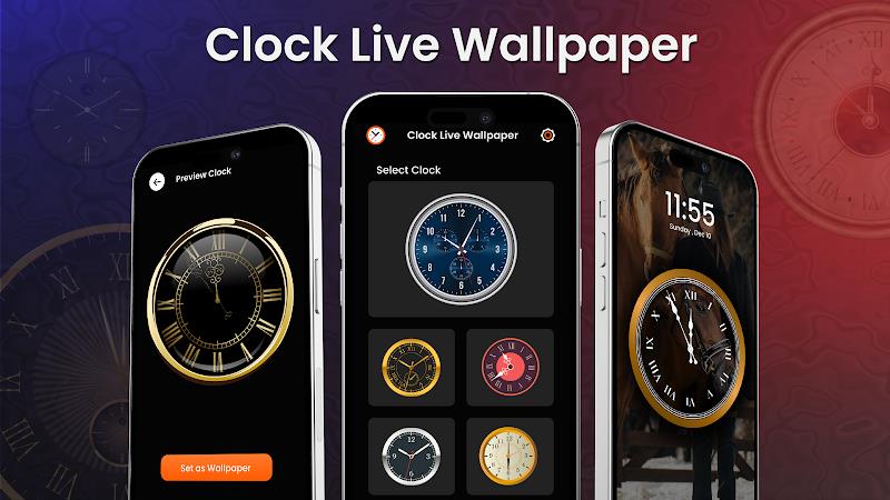 Analog Clock Wallpaper：3DClock স্ক্রিনশট 1