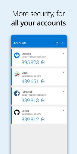 Microsoft Authenticator Schermafbeelding 1