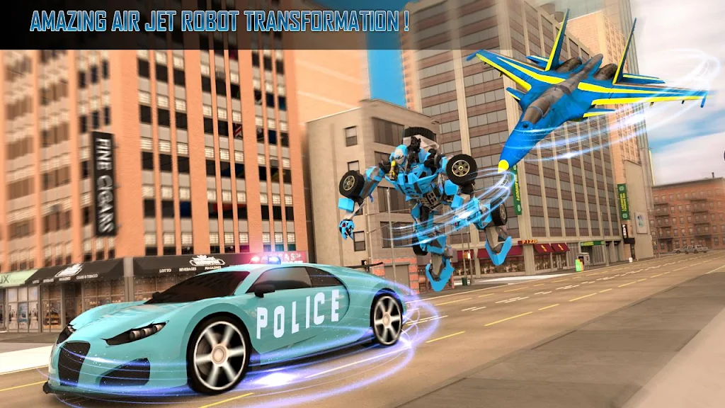 Police Air Jet Multi Robot Shooting Game 스크린샷 1