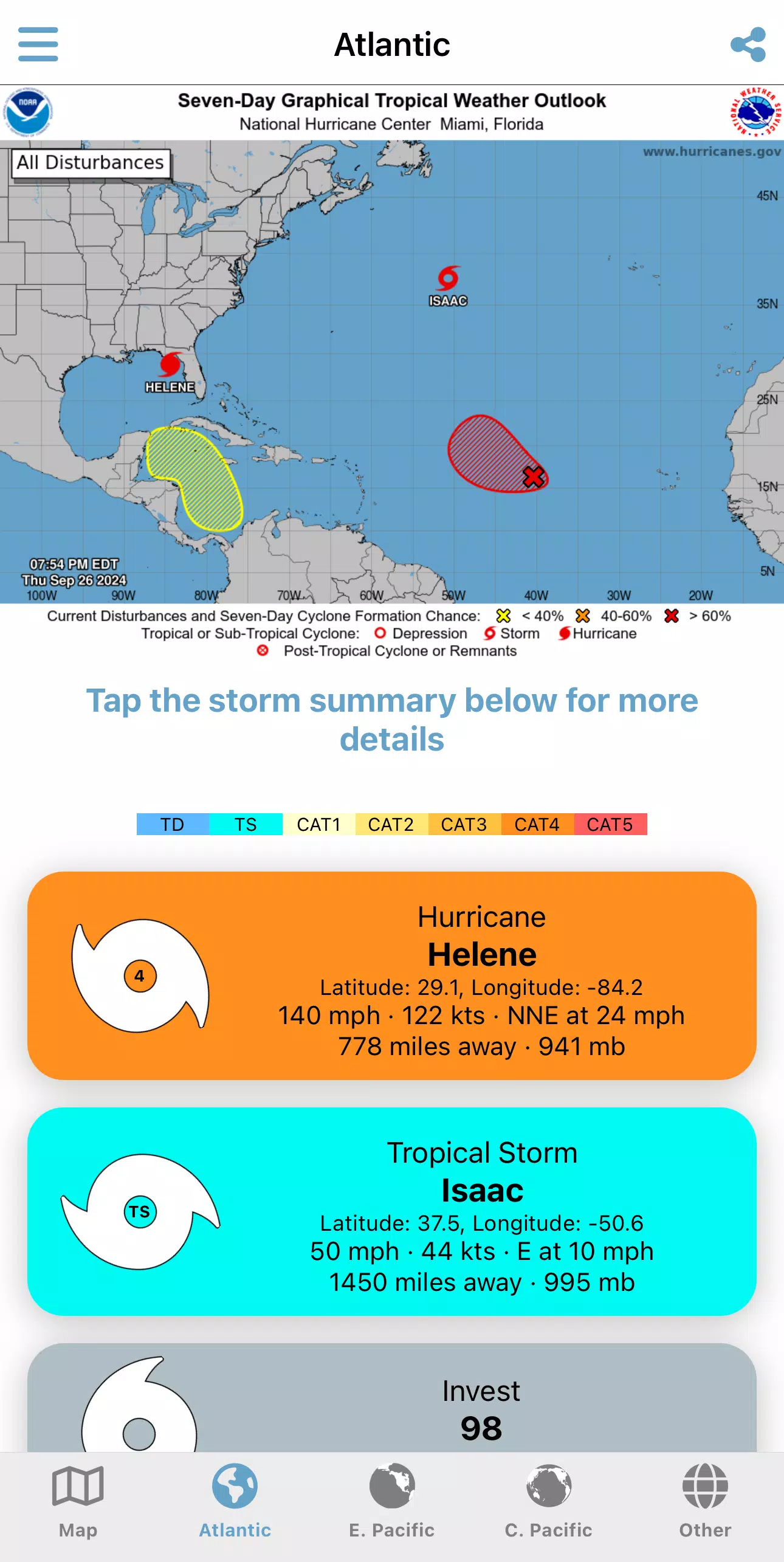 Tropical Hurricane Tracker Zrzut ekranu 0