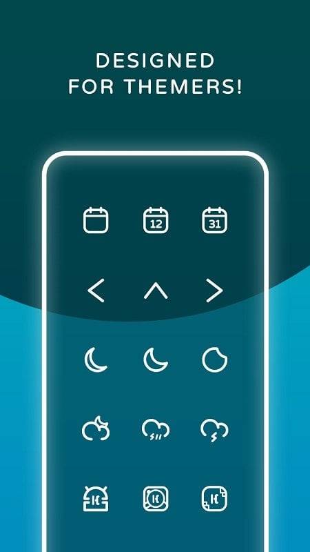 Reev Pro - White Outline Icons Скриншот 1