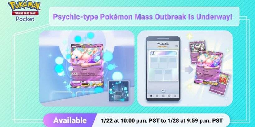 Psychic Pokémon Dirigez un nouvel événement d'épidémie de masse dans Pokémon TCG Pocket