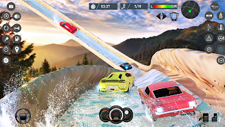 Water Slide Car Race games 스크린샷 1