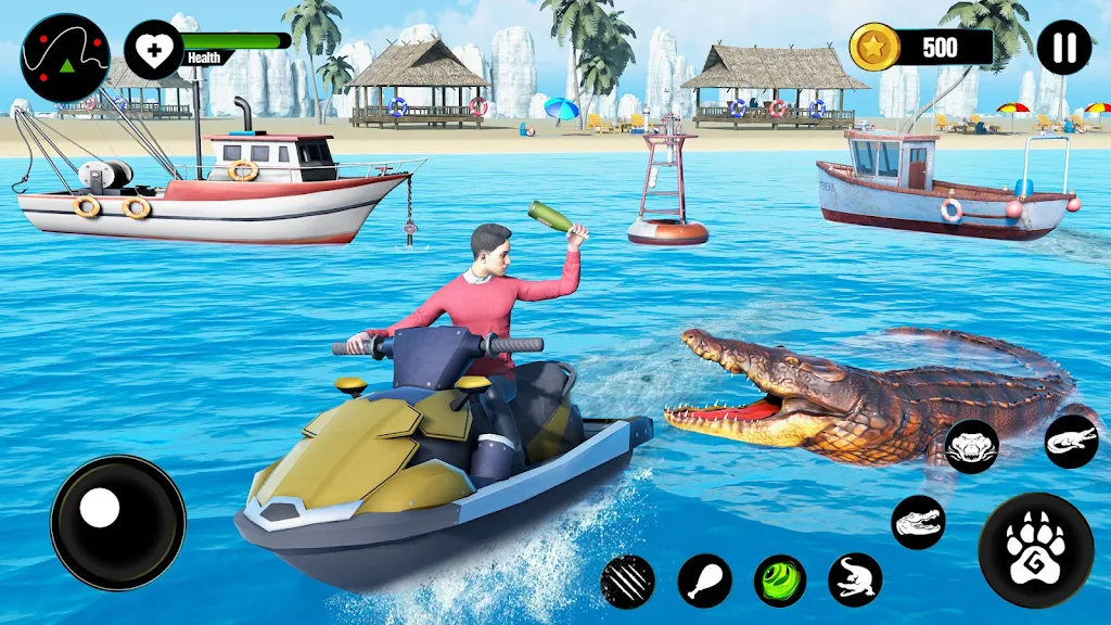 Crocodile Attack Animal games ภาพหน้าจอ 2