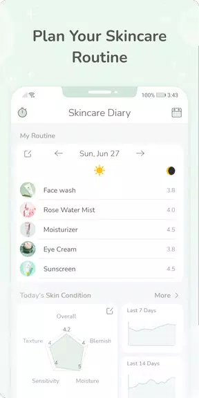 Skincare Routine Diary Ảnh chụp màn hình 0